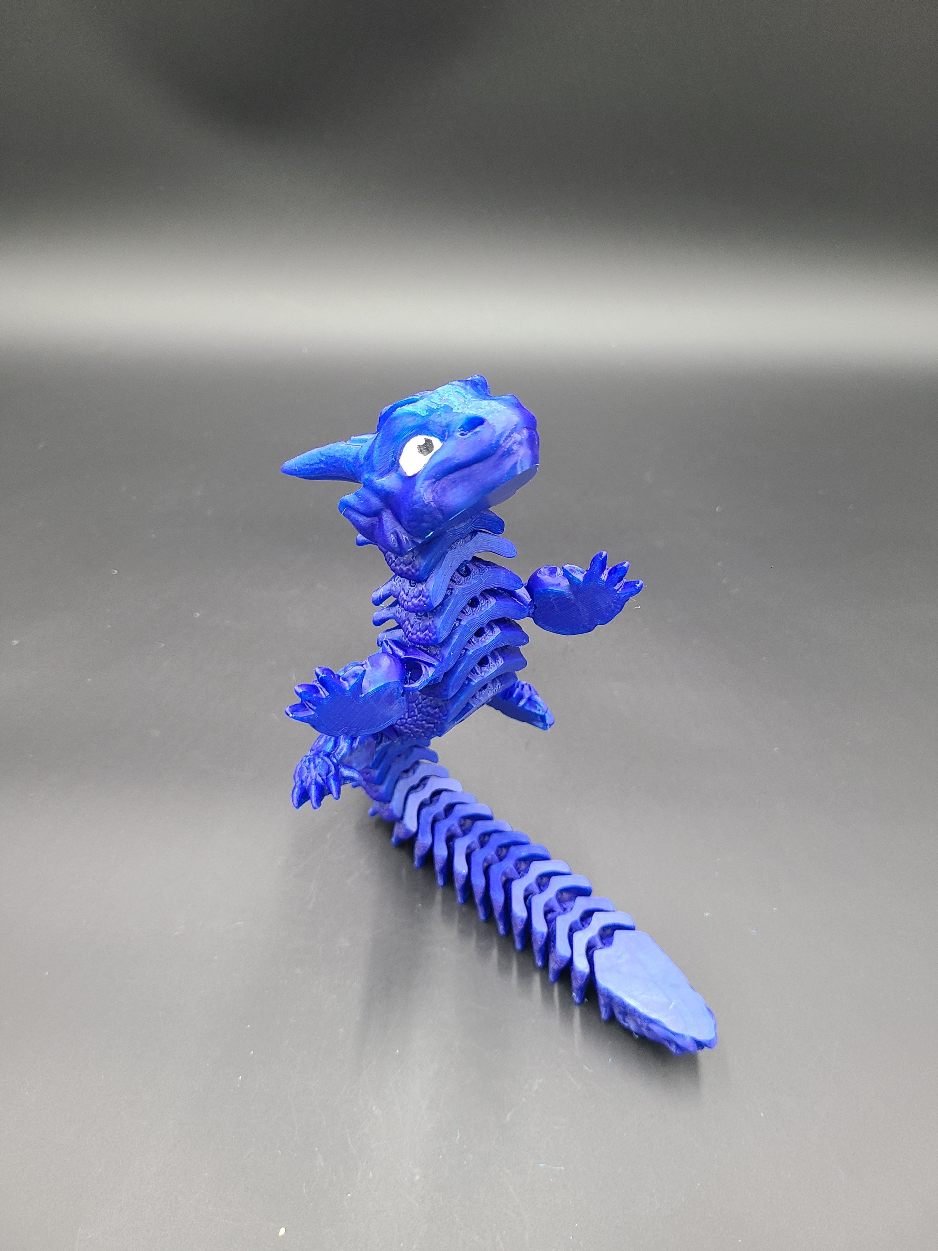 Cold Spell, Winter Dragon - Articulated Dragon Snap-Flex Fidget (Tight Joints) 3d model