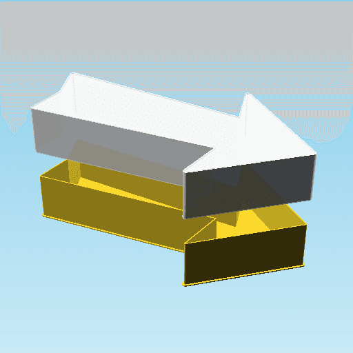 HEAVY TRIANGLE-HEADED RIGHTWARDS ARROW, nestable box (v1) 3d model