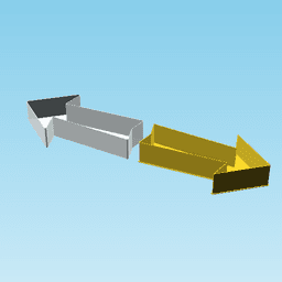 HEAVY TRIANGLE-HEADED RIGHTWARDS ARROW, nestable box (v1) 3d model