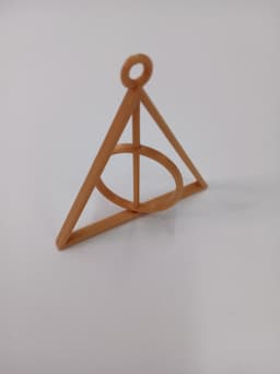 Deathly Hallows Pendant and Earring 3d model