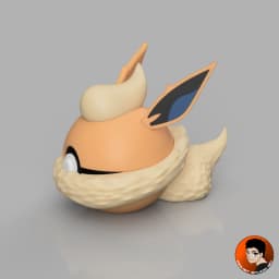 Pokemon 0136 - Flareon Pokeball 3d model