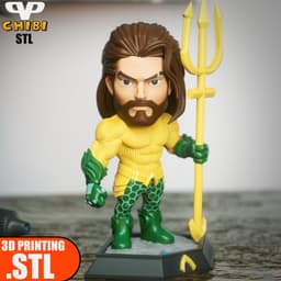 Aquaman Chibi STL for 3D Printing ChibiSTL 3DXM 3d model