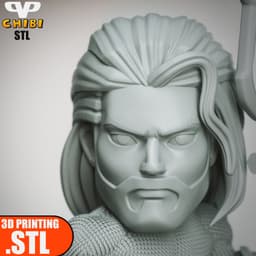 Aquaman Chibi STL for 3D Printing ChibiSTL 3DXM 3d model