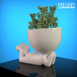 ROBERT PLANT POT LYING DOWN WITH SHOES 3d model