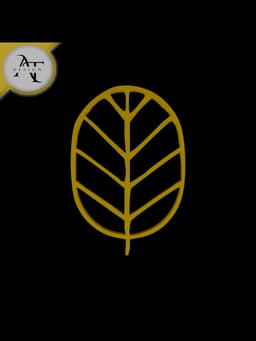 Simple Leaf Symbol - 2D Art 3d model