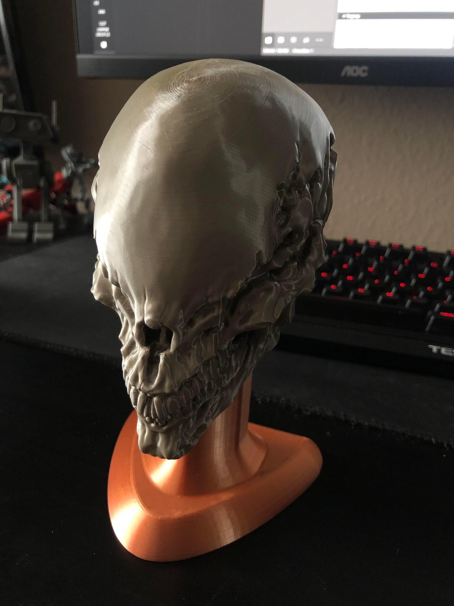 Blind Skull - Sculpture - i designed a stand for it, i love that model, thanx! - 3d model