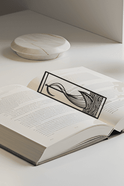 Ocean Bookmark, Gift Box 3d model