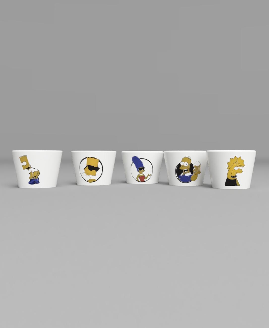 Simpson cups 3d model
