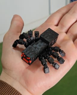 MINECRAFT SPIDER FLEXI PRINT IN PLACE POSABLE 3d model