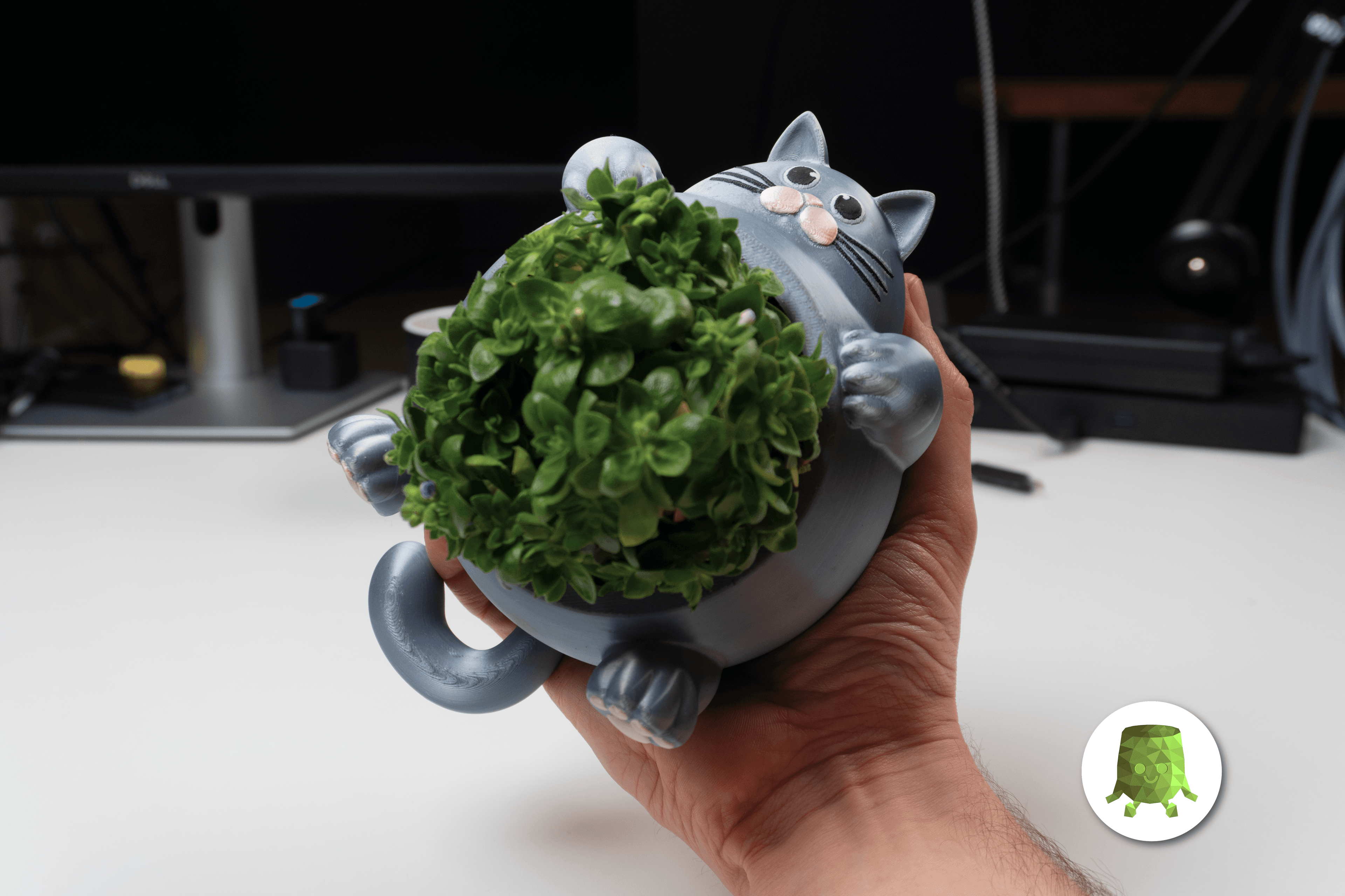 Chunky Cat Plant Pot 3d model