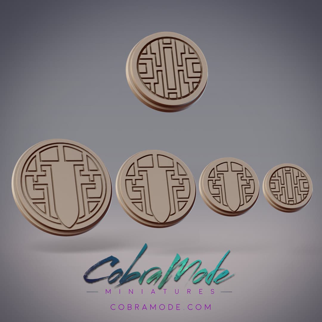 Geometric Key Base Pack (4pcs) 3d model