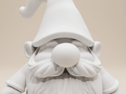 Chubby Garden Gnome Figurine with Lantern – Whimsical & Minimalist Style 3d model