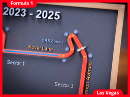 Formula 1 Las Vegas Strip Circuit 2023–2025 – 3D Wall Art with Display Stand 3d model