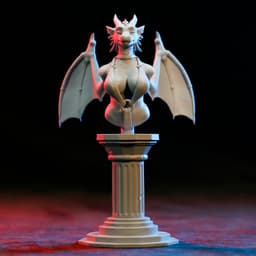 Dragon Bust (Anime Furry Garage Kit) 3d model