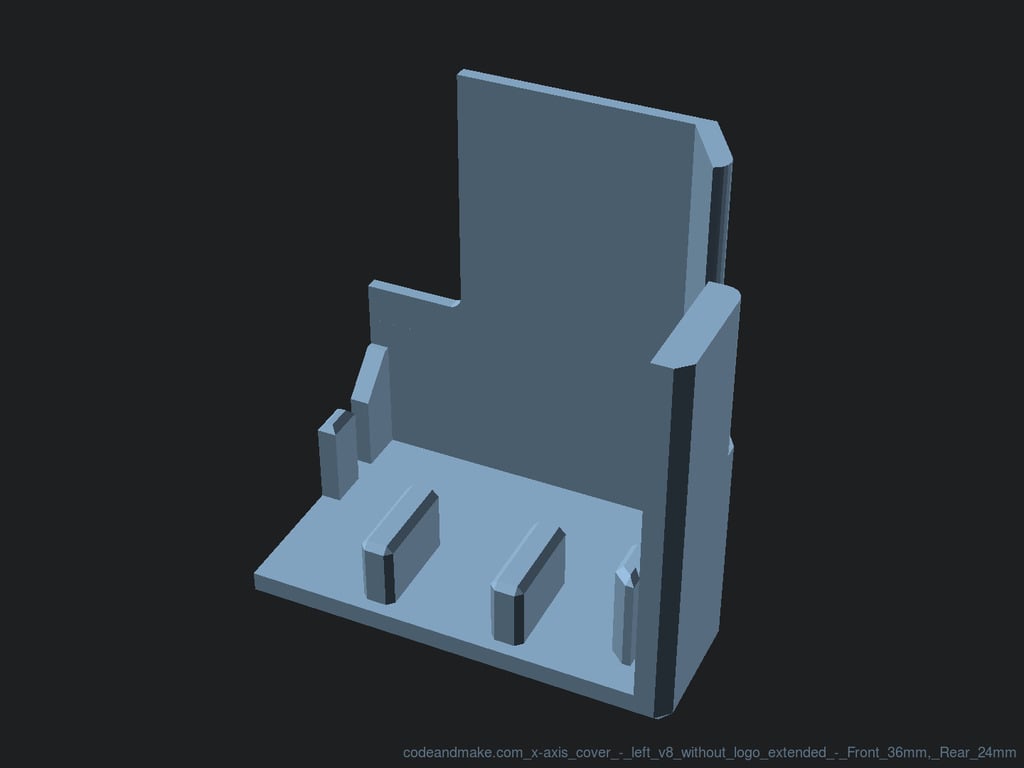 Sidewinder X1 V4 - Left X-Axis Cover 3d model