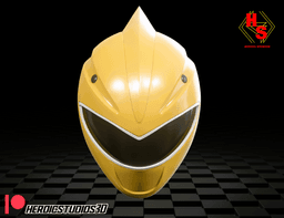 Yellow Dino Thunder Helmet 3d model