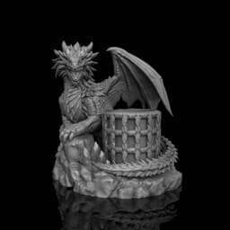 Dragon-shaped pen holder 3d model