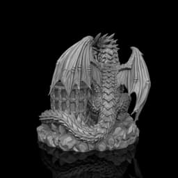 Dragon-shaped pen holder 3d model