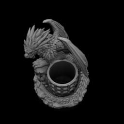 Dragon-shaped pen holder 3d model