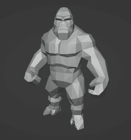 Low Poly Gorilla King Kong - Unleash the Majesty in Your Space! 3d model