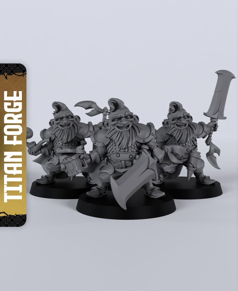 Dwarf Male Fighter - With Free Dragon - 5e DnD Inspired for RPG and Wargamers 3d model