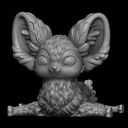 Articulated Fennec Fox Flexi Toy 3d model