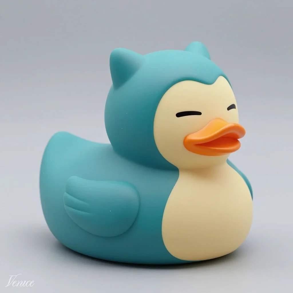 Sleepy Snorlax Duck – Cozy Collector Rubber Duck 3d model