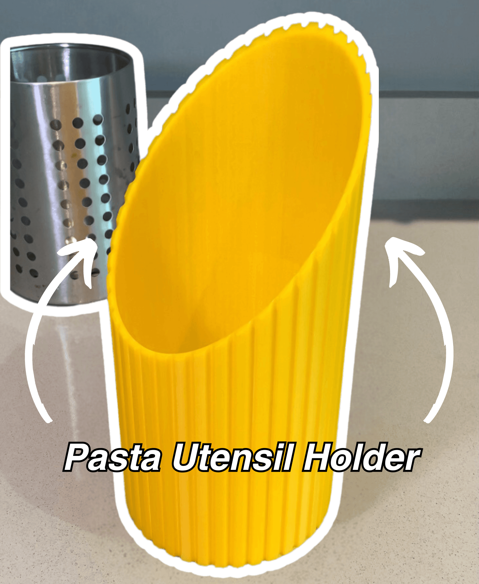 Pasta Utensil Holder - Penne Pasta 3d model