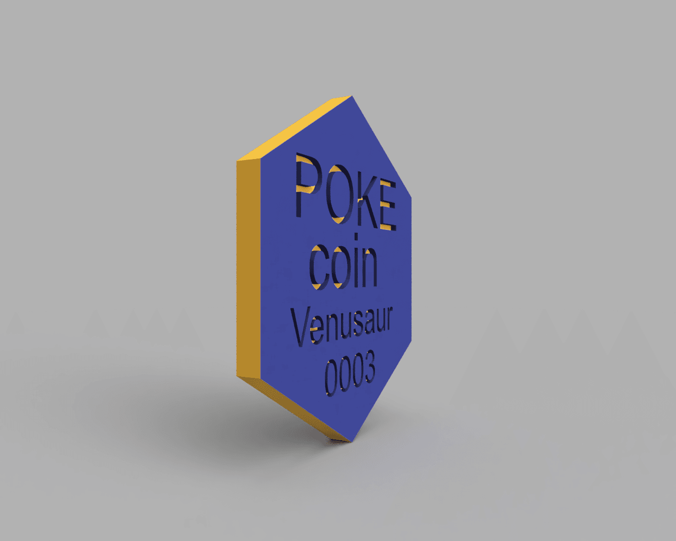 Venusaur Pokemon PokeCoin STL 3d model