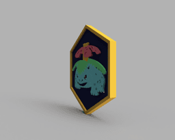 Venusaur Pokemon PokeCoin STL 3d model