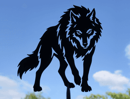 Dark Wolf 2D Wall Art Forest Predator Decor.stl 3d model