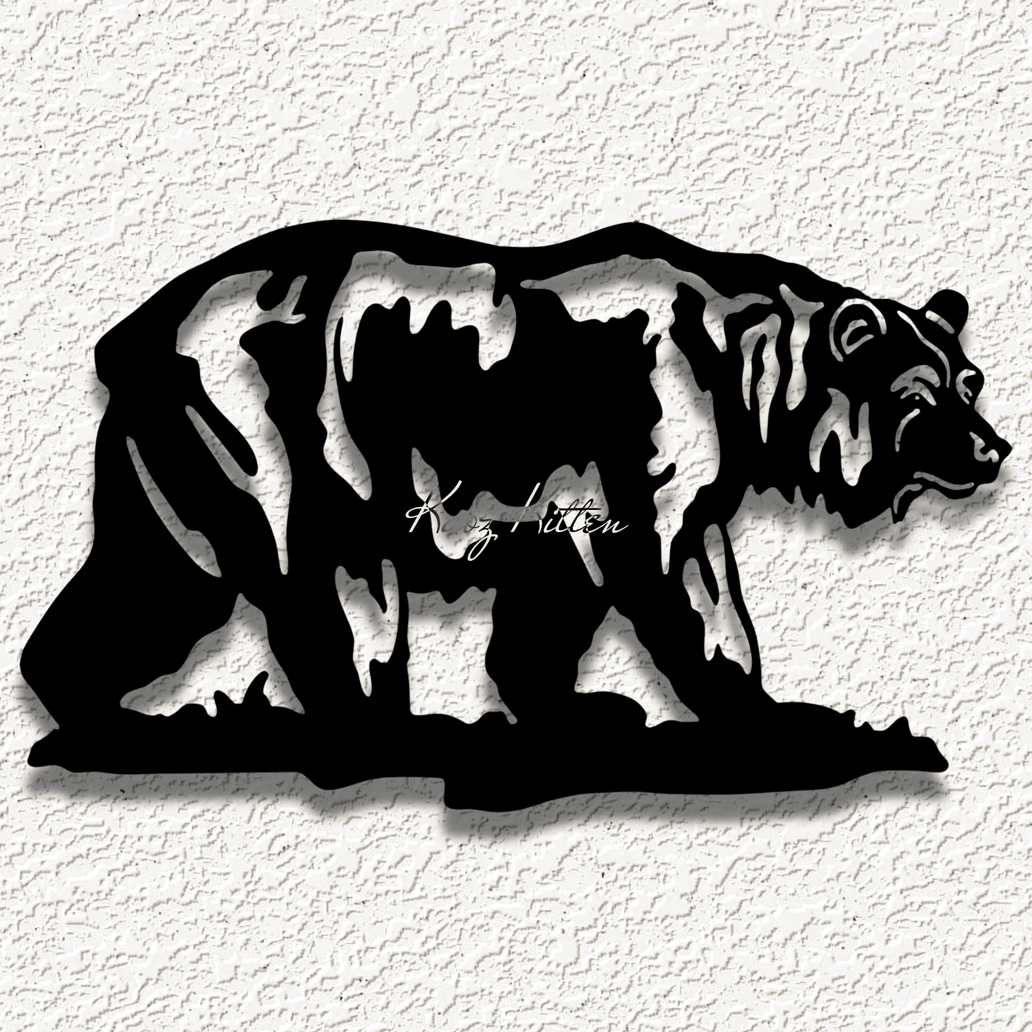 bear wildlife WALL ART HOME DECOR 3d model