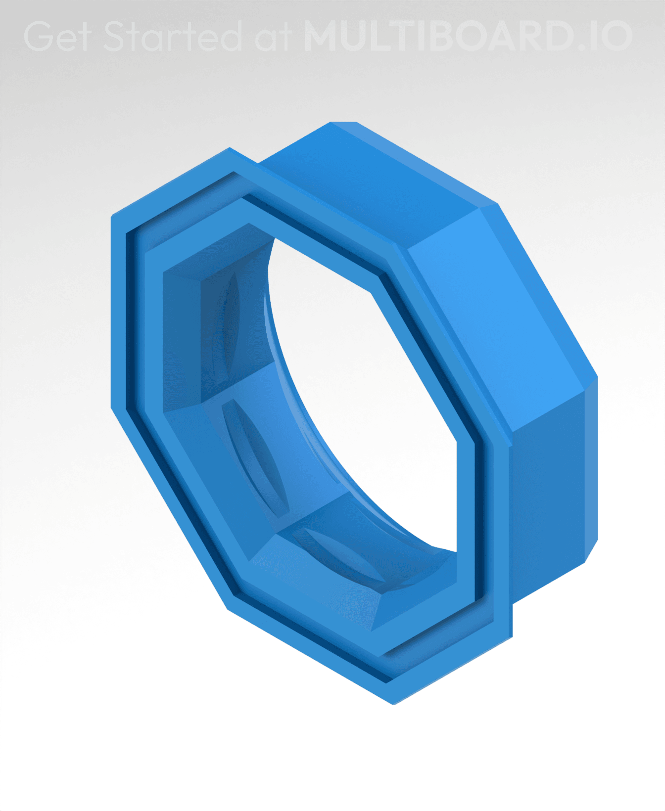 Mid Hole - Push-In Mini Snap - Square Plate 3d model