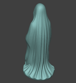 Ghost Holding Candle Figurine - Spooky Halloween Decor Statue - Creepy Hooded Ghost 3d model