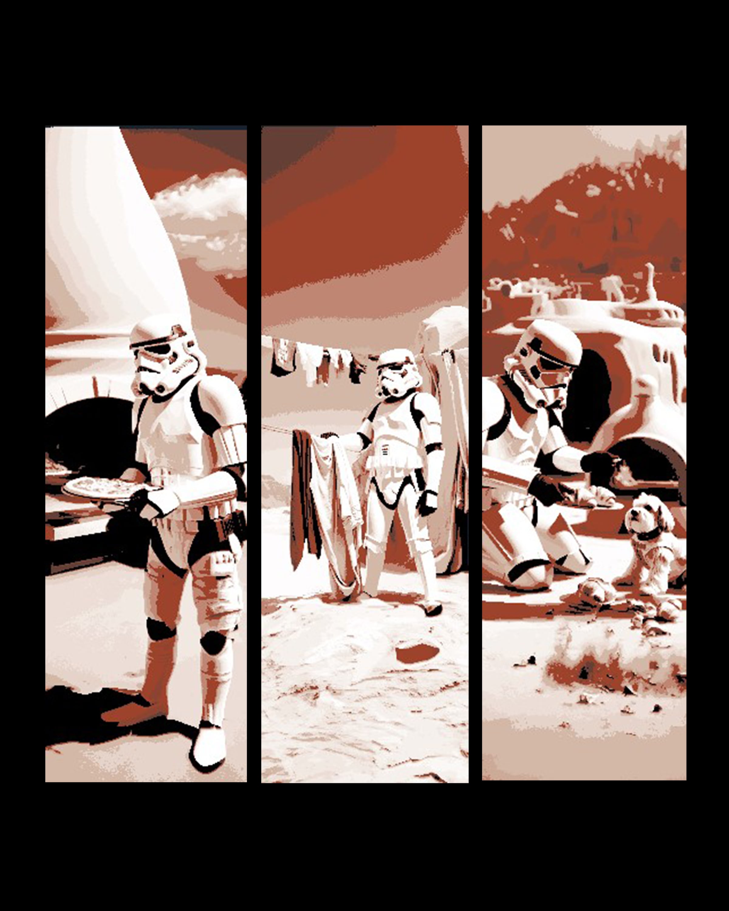 What do Stormtroopers do in their off-time??? - Star Wars Fan Art Set of Bookmarks 3d model