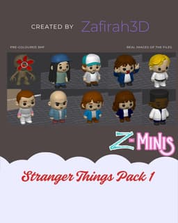 STRANGER THINGS PACK 1 Z-MINIS 3d model