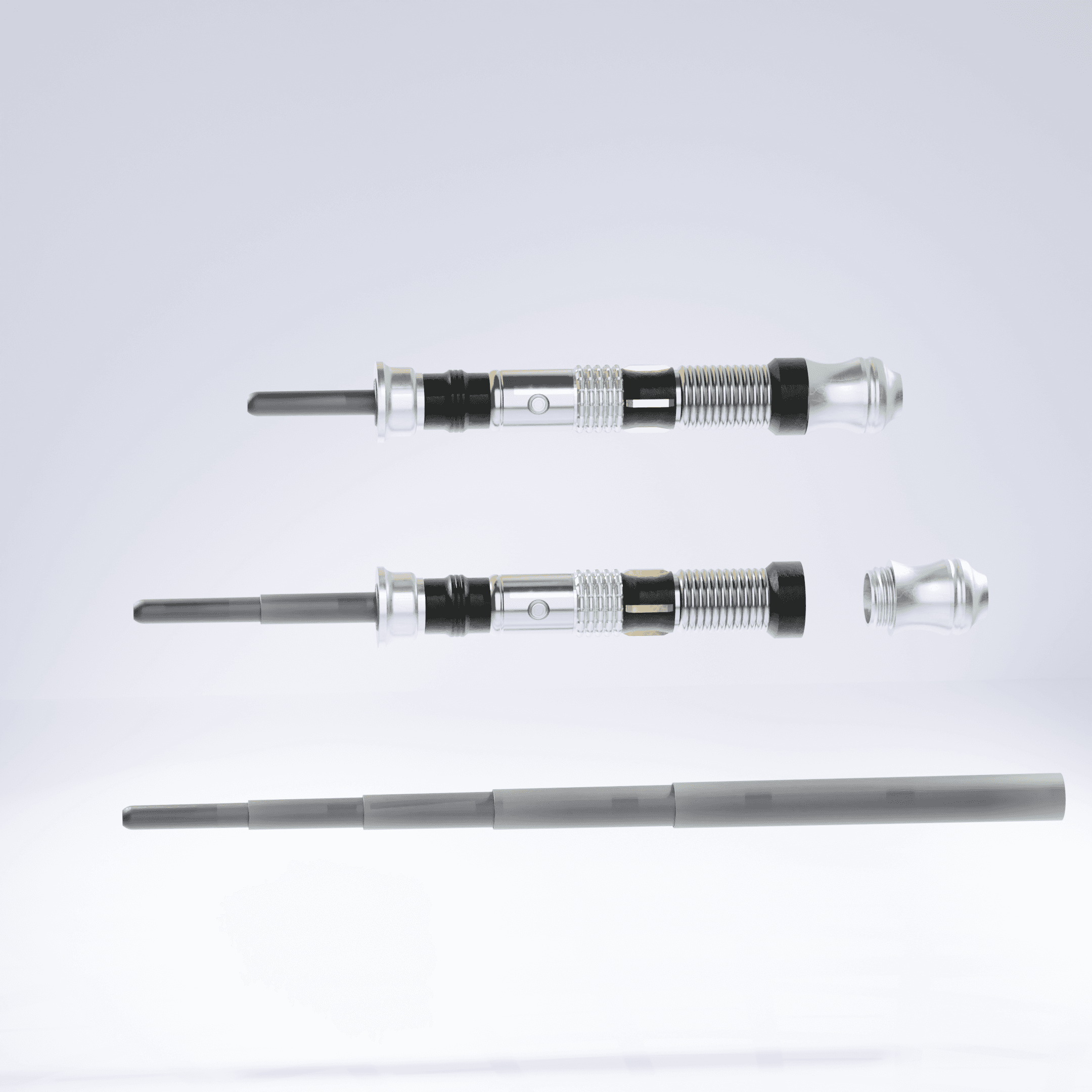 Print in Place Collapsing Jedi Lightsaber Concept 1 3d model