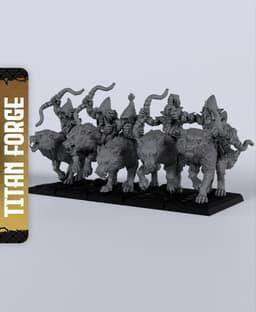 Wolf Rider Archers - With Free Dragon - 5e DnD Inspired for RPG and Wargamers 3d model