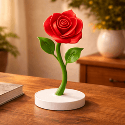 Rose Flower STL | Romantic Decor | Valentine | Mothers Day | Love Rose Decoration | Flower 3d model