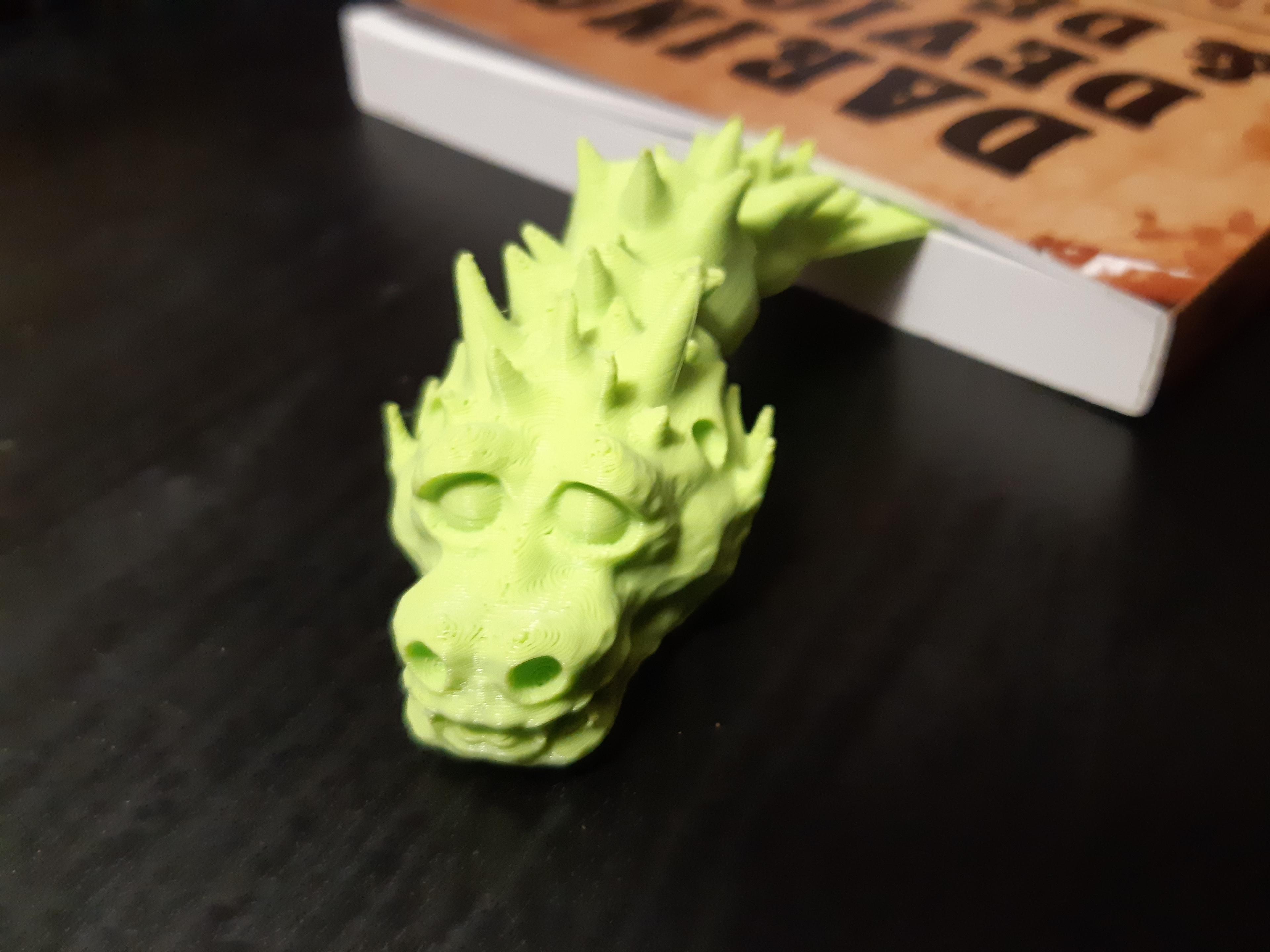 FLEXI DRAGON BOOKMARK - PRINT IN PLACE - SUPPORT FREE 3d model