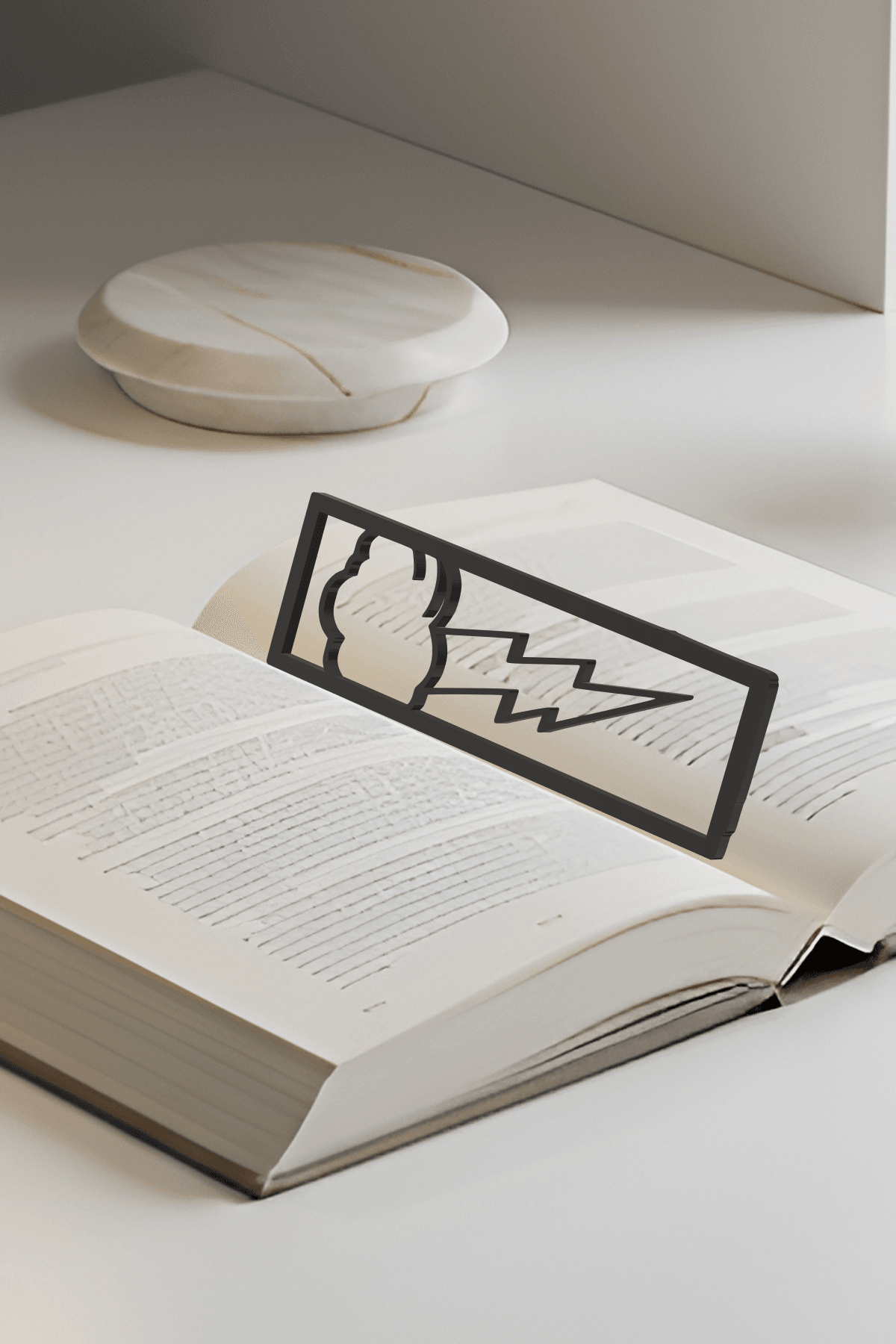 Cloud, Lightning Bookmark, Gift Idea 3d model