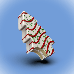 Little Debbie Classic Tree -Bite Keychain/Ornament (+MMU) 3d model