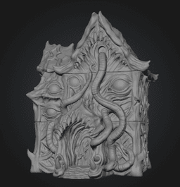 Lovecraftian Monster Building STL File for 3D Printing 3d model