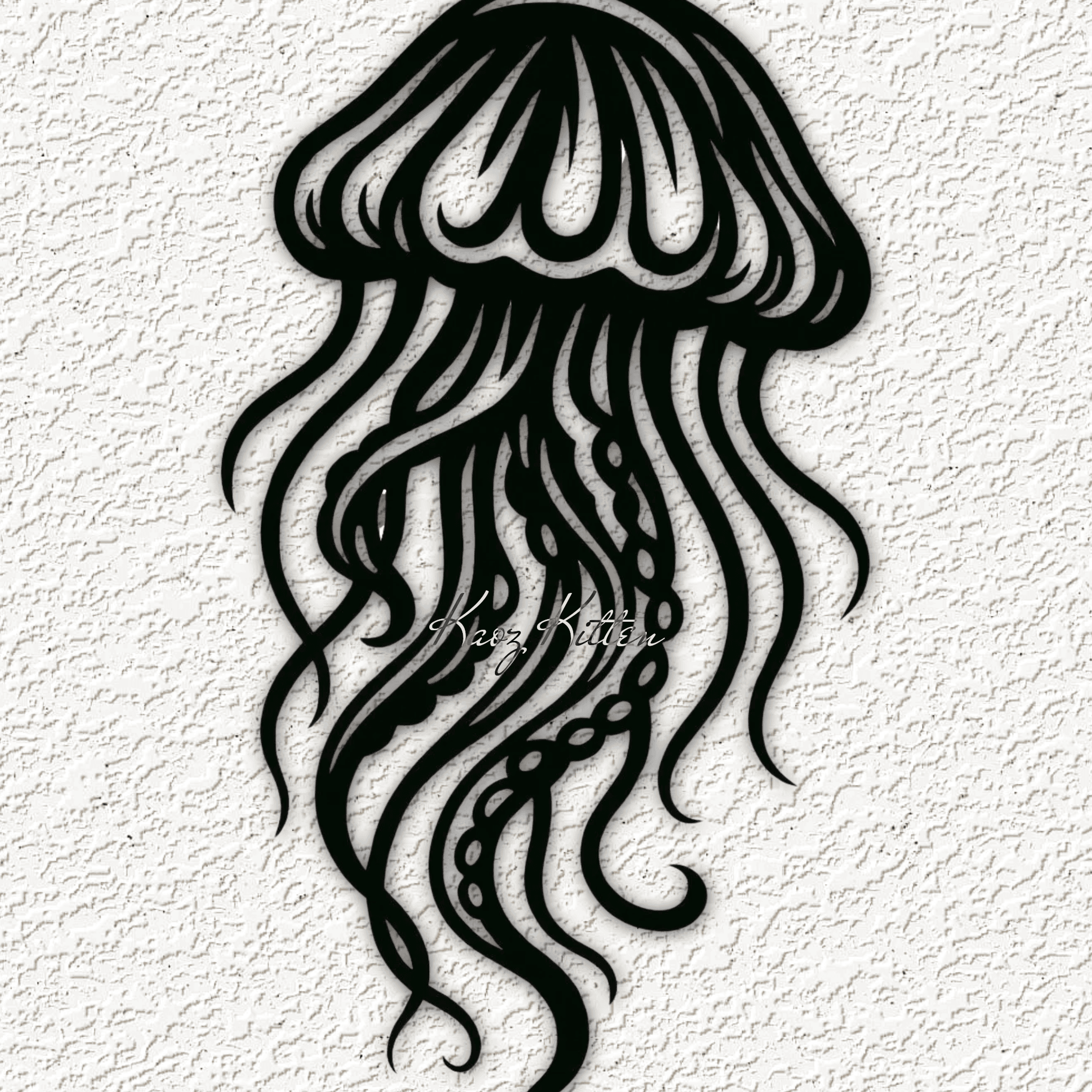 JELLYFISH 8 wall art home decor 3d model