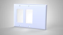 Triple Gang Light Switch Cover 3d model