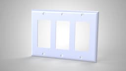 Triple Gang Light Switch Cover 3d model
