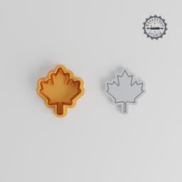Maple Leaf Shape Cutter & Stamp, Cookie & Fondant, Nature Leaf, 6 Piece Set, Sizes S/M/L PRODUCT_15 3d model