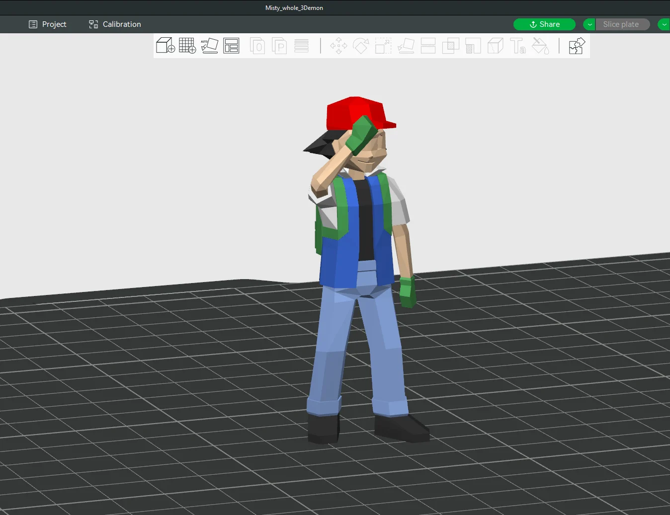 Ash Ketchum Low Poly from Pokemon 3d model