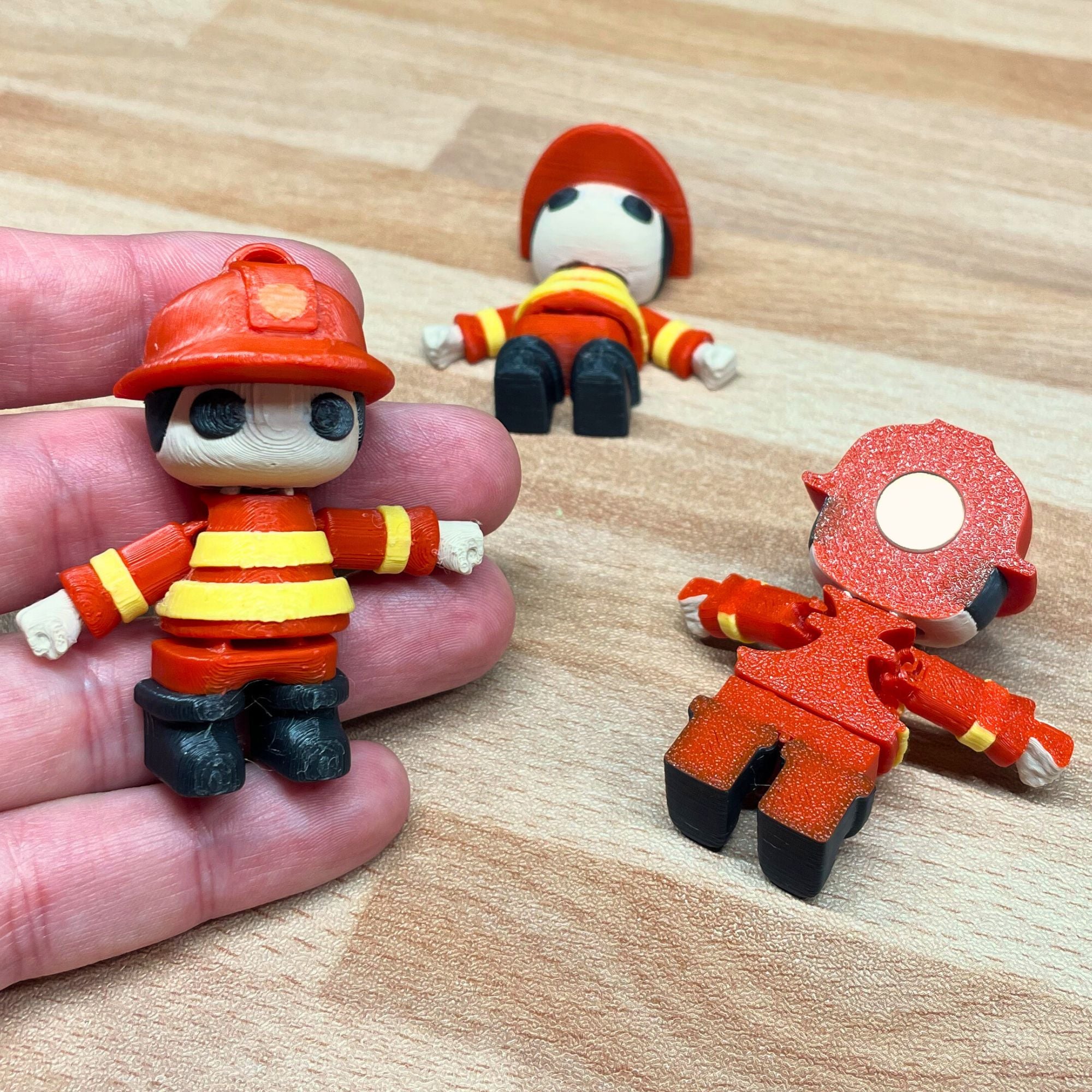 3D Printable Mini Flexi Firefighter 3d model