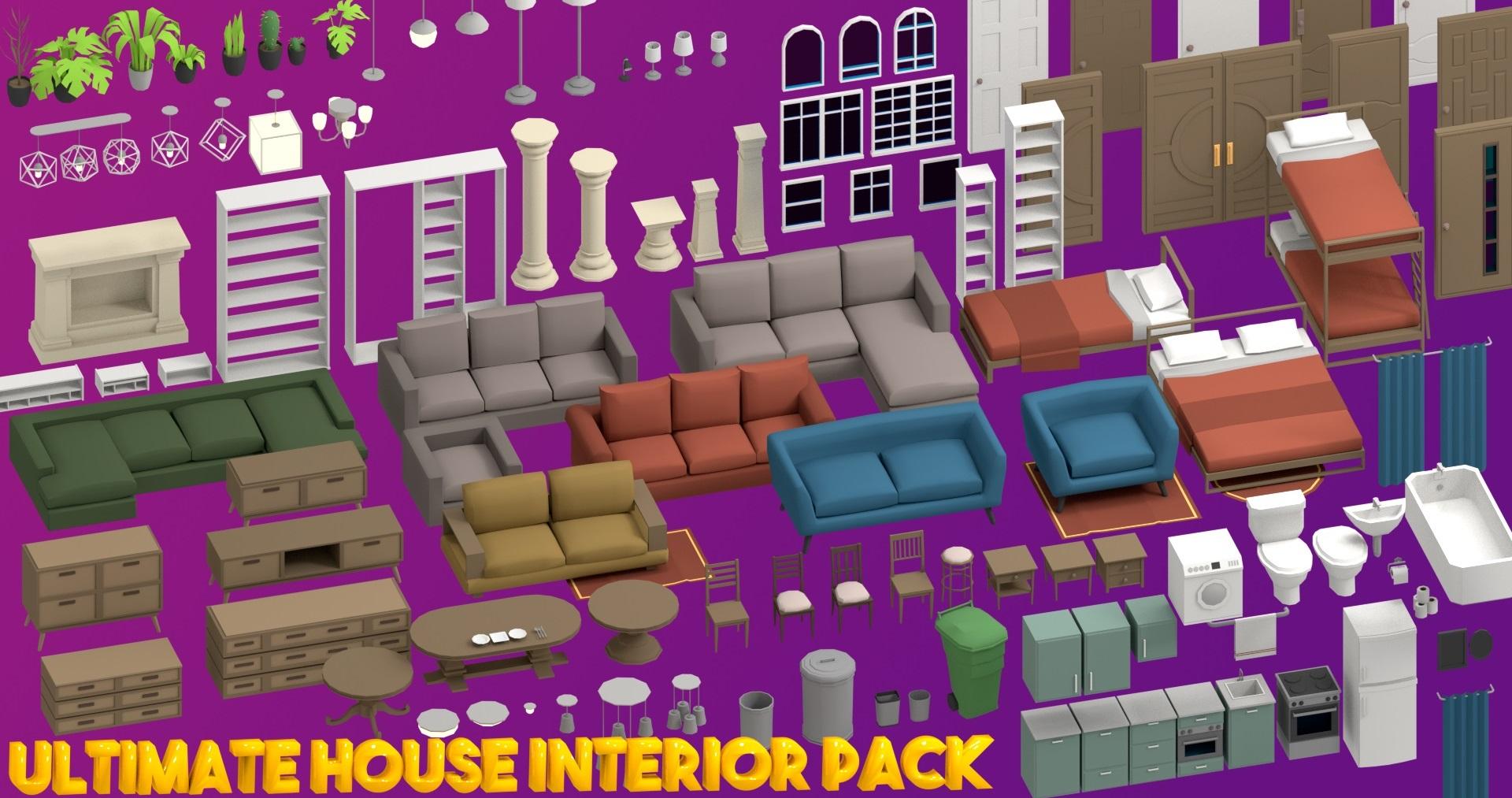 Ultimate House Interior Pack 3d model